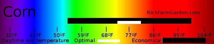 Soil temperature for
      planting corn seed